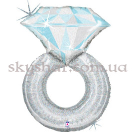 Опция Фольгированный шар "Обручальное кольцо Белое Золото" – фото 1
