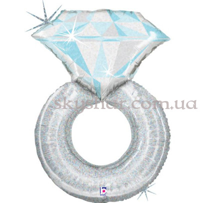 Фольгована кулька "Обручка Біле Золото" – фото 1 Фольгована кулька "Обручка Біле Золото" – фото 1