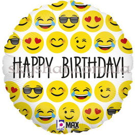 Опция Фольгована кулька "Happy B-Day Емоджи" – фото 6 Опция Фольгована кулька "Happy B-Day Емоджи" – фото 6