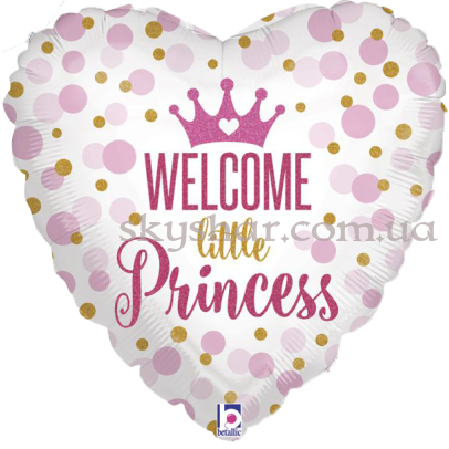 Фольгована кулька серце "Народилась Принцеса" – фото 1 Фольгована кулька серце "Народилась Принцеса" – фото 1