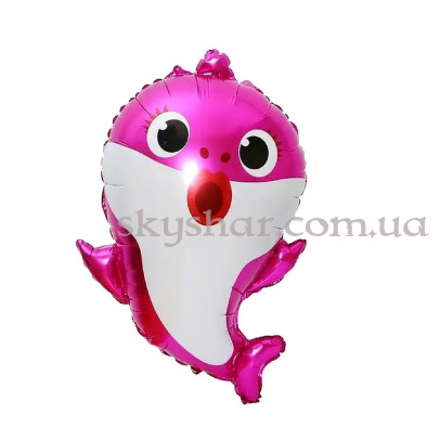 Фольгована кулька "Акулятко рожеве Baby Shark" Китай – фото 1