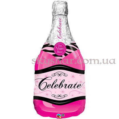 Фольгована кулька "Шампанське рожеве" – фото 1