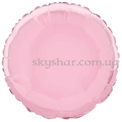 Фольгированный шар "Круг розовый пастель" 46 см – фото 1