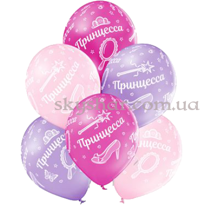 Гелієві кульки "Принцеса Шовкографія" (35 см)  – фото 1