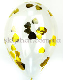 Кулька з конфетті "Золоті серця" – фото 3