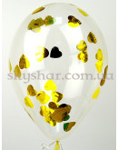 Кулька з конфетті "Золоті серця" – фото 2