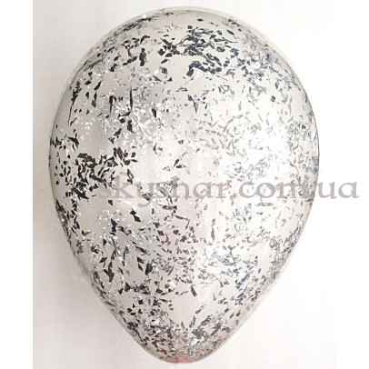 Кулька з конфетті "Мішура срібло" – фото 1 Кулька з конфетті "Мішура срібло" – фото 1