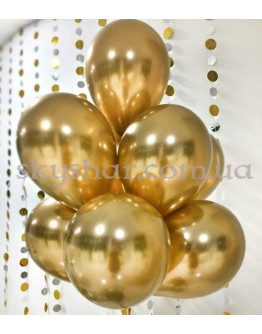 Опция Гелієві кульки "Хром Золото" (30 см)  – фото 1
