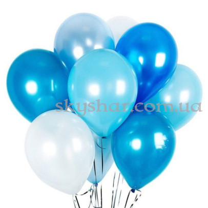 Облако шаров "Синий металлик" 17 шт. – фото 1