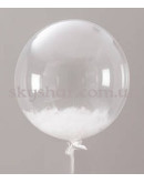 Кулька Баблс з пір'ям білим 61 см – фото 4