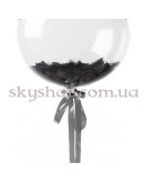 Кулька Баблс з пір'ям чорним 61 см – фото 2