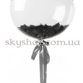 Опция Кулька Баблс з пір'ям чорним 61 см – фото 10