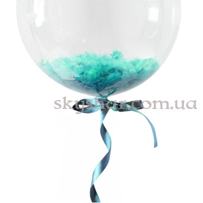 Кулька Баблс з пір'ям м'ятним 61 см – фото 1