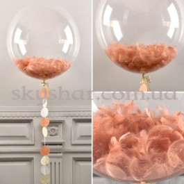 Опция Bubble з персиковим пір'ям і гірляндою – фото 17