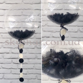 Опция Кулька Bubble з чорним пір'ям і гірляндою – фото 18