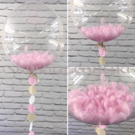 Опция Кулька Bubble з рожевим пір'ям і гірляндою – фото 20