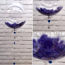 Опция Кулька Bubble з синім пір'ям і гірляндою – фото 21