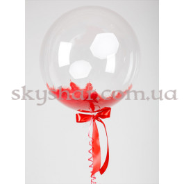 Опция Шар Баблс с перьями красными 61 см – фото 6