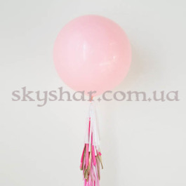 Большой розовый шар 80 см с кисточками – фото 2