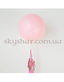 Велика рожева кулька 80 см з гірляндою тассел – фото 3