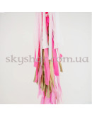 Велика рожева кулька 80 см з гірляндою тассел – фото 4