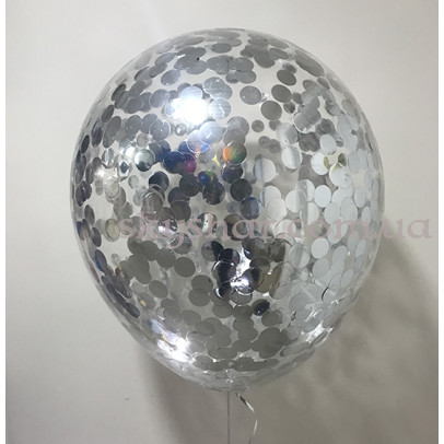 Кулька гігант з  конфетті 50 см (колір на вибір) – фото 1