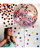 Шар гигант с конфетти 60 см (цвет на выбор) – фото 3