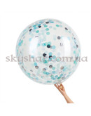 Кулька гігант з конфетті 60 см (колір на вибір) – фото 4