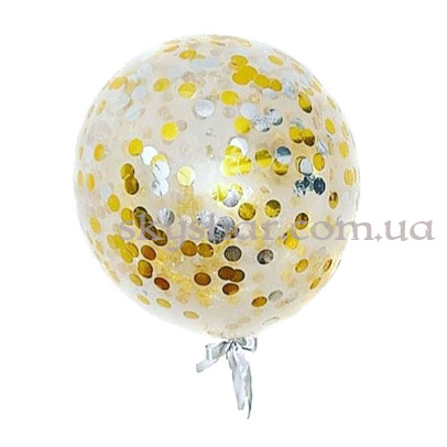 Кулька гігант з конфетті 60 см (колір на вибір) – фото 1