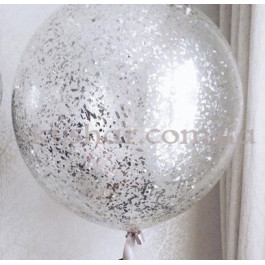 Кулька гігант з конфетті 70 см (колір на вибір) – фото 4