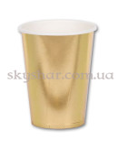 Стакани фольговані золоті 6 шт. – фото 2