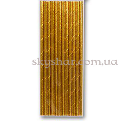 Трубочки фольгов. золоті 12 шт. – фото 1 Трубочки фольгов. золоті 12 шт. – фото 1