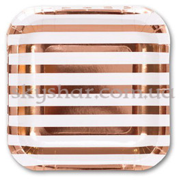 Опция Тарілки рожеве золото 17 см 6 шт. – фото 9