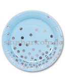 Тарілки Горошок срібний 17 см. 6 шт. – фото 2