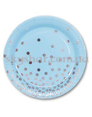 Тарелки Горошек серебряный 23 cм 6 шт. – фото 2 Тарелки Горошек серебряный 23 cм 6 шт. – фото 2