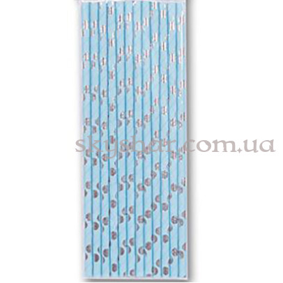 Трубочка Горошок срібний 12 шт. – фото 1