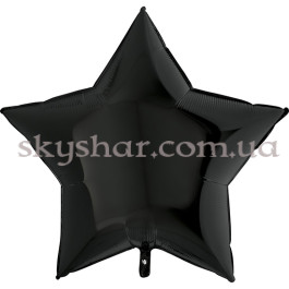 Опция Фольгована кулька "Велика зірка чорна 90 см" – фото 18