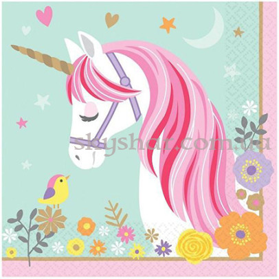 Салфетки Единорог 33 см 16 шт. – фото 1