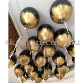 Опция Brush кулька "Чорний з золотом Браш" – фото 3