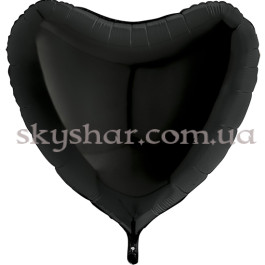 Опция Фольгированный шар "Большое сердце черное 90 см" – фото 11