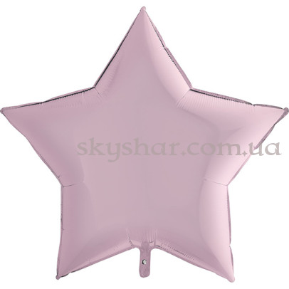 Фольгированный шар "Большая звезда пастель розовая 90 см" – фото 1