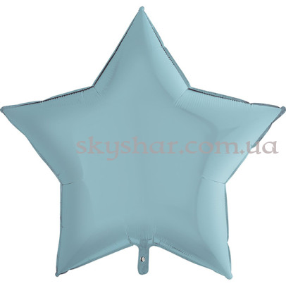 Фольгированный шар "Большая звезда пастель голубая 90 см" – фото 1