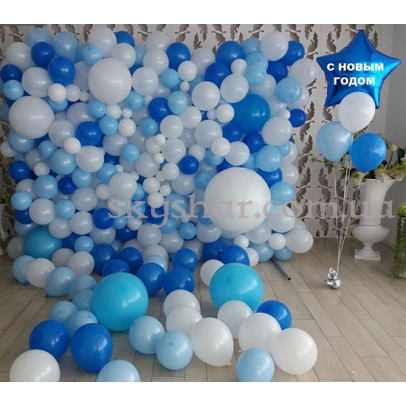 Фотозона из шаров "С Новым Годом!" – фото 1 Фотозона из шаров "С Новым Годом!" – фото 1