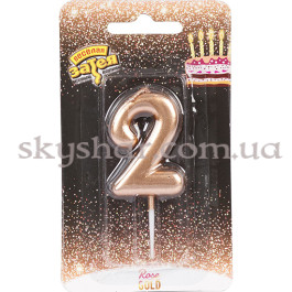 Опция Свеча -цифра "2" Розовое золото – фото 9 Опция Свеча -цифра "2" Розовое золото – фото 9