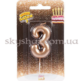 Опция Свеча -цифра "3" Розовое золото – фото 11 Опция Свеча -цифра "3" Розовое золото – фото 11