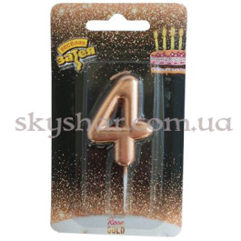 Опция Свеча -цифра "4" Розовое золото – фото 12 Опция Свеча -цифра "4" Розовое золото – фото 12