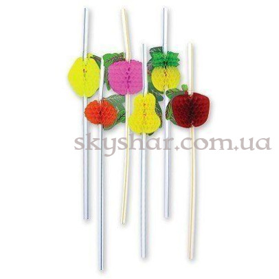 Трубочка для коктейлю Фрукти 12шт – фото 1