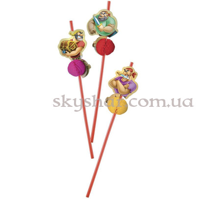 Трубочка для коктейлю Пірат 6 шт – фото 1