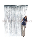 Шторка-завіса з фольги Срібло 0,9х2,5 м – фото 3