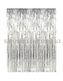 Шторка-завіса з фольги Срібло 0,9х2,5 м – фото 2